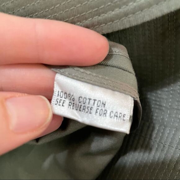 Talbots Army Green Cropped Fit Lightweight Jacket Womens S Petite L Casual Snap - Picture 5 of 8